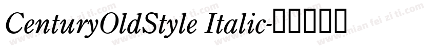CenturyOldStyle Italic字体转换